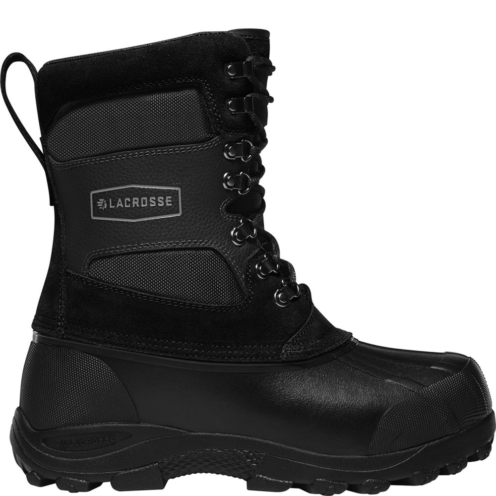 LACROSSE Outpost II Size 11 Black snow rain boots NWOT